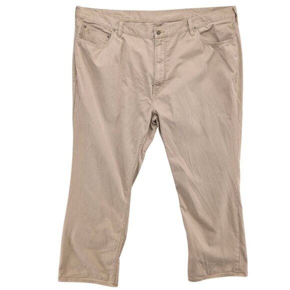 Polo Ralph Lauren Dry Goods 867 Pants Mens Khaki Cotton 5 Pocket Size 50x30 Big - Picture 1 of 13